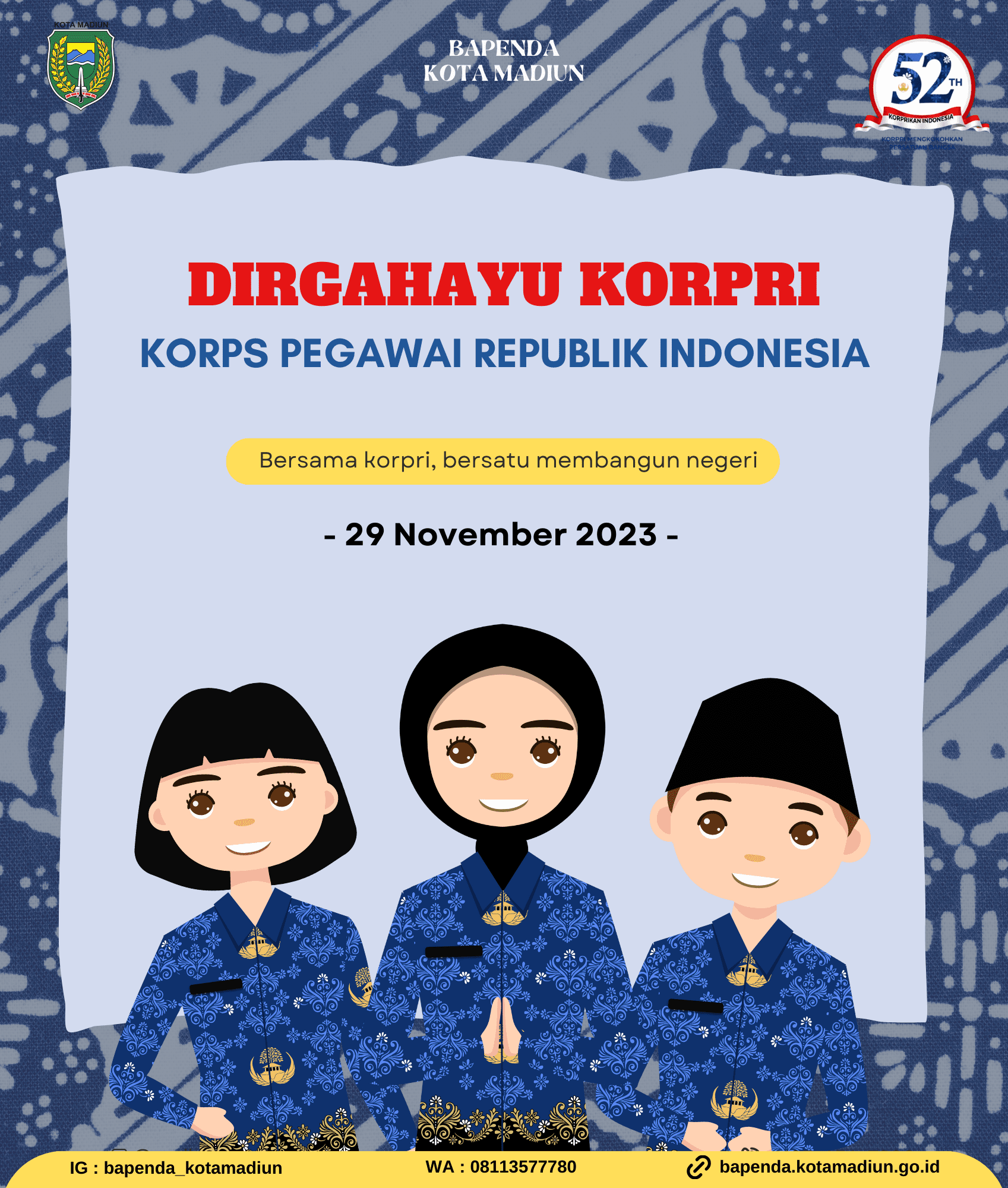 Selamat Hari Korps Pegawai Republik Indonesia (KORPRI)
