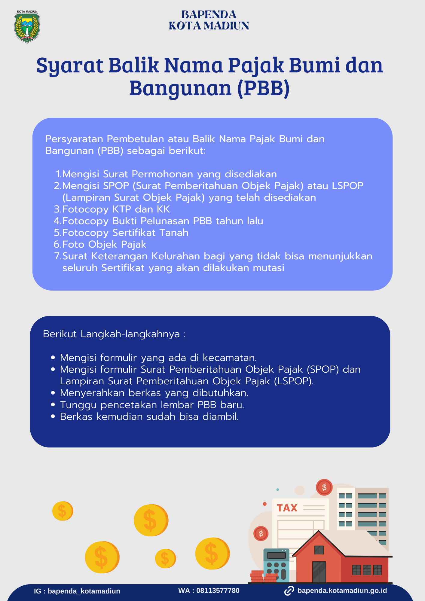 Syarat Balik Nama Pajak Bumi dan Bangunan (PBB)