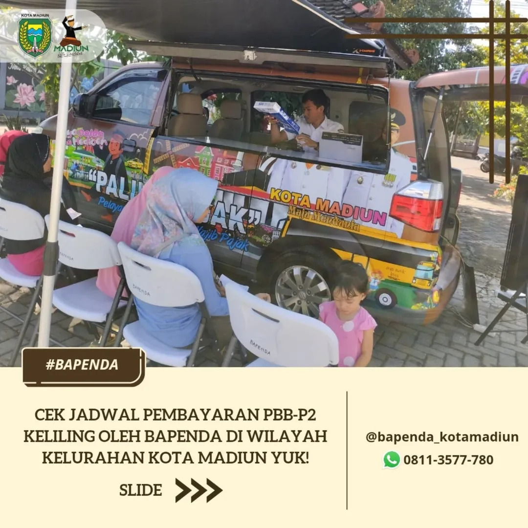 CEK JADWAL PEMBAYARAN PBB-P2 KELILING OLEH BAPENDA DI WILAYAH KELURAHAN KOTA MADIUN YUK..!