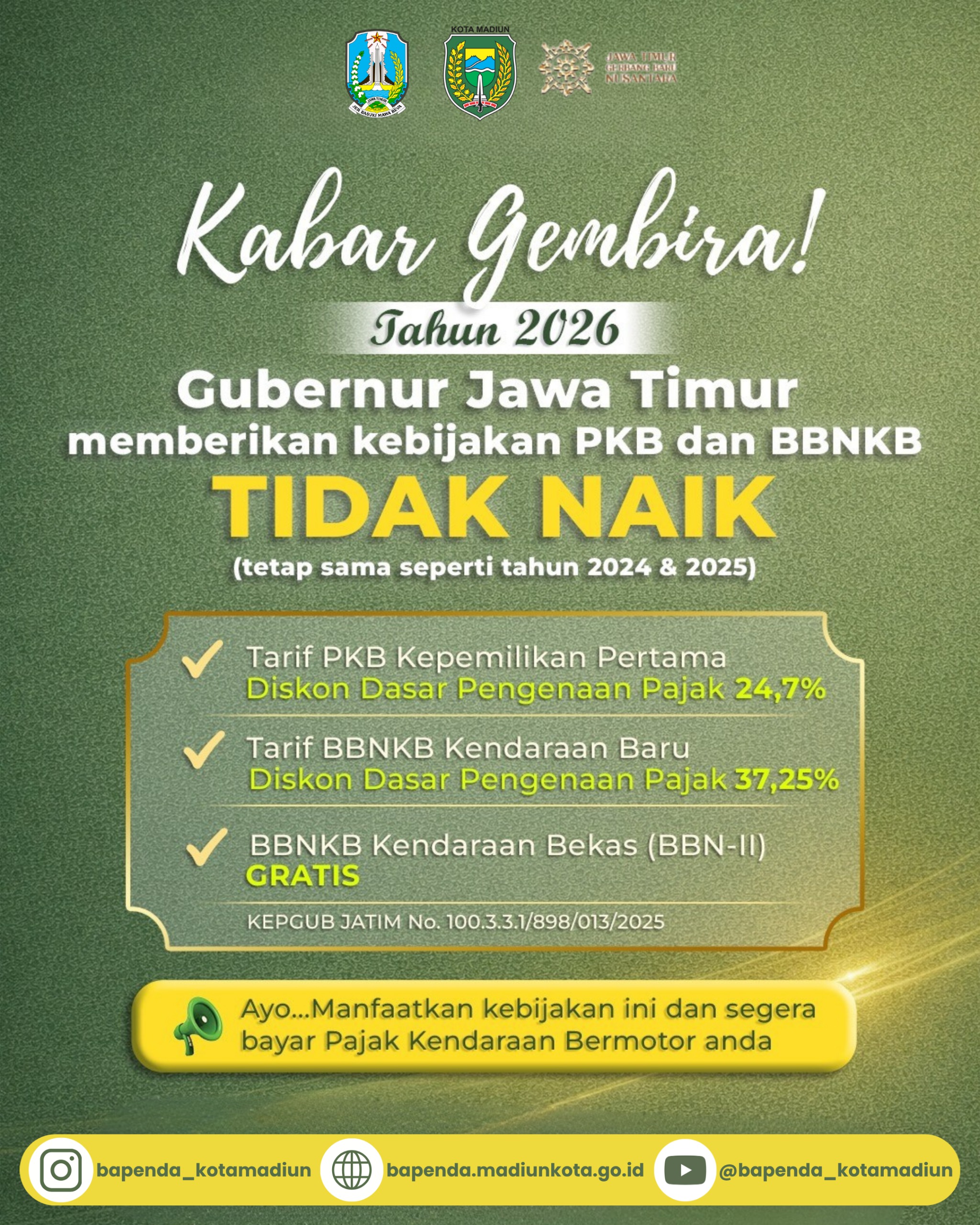 Makin Ringan dan Praktis, Pajak Kendaraan di Jatim Hadir dengan Berbagai Kemudahan!