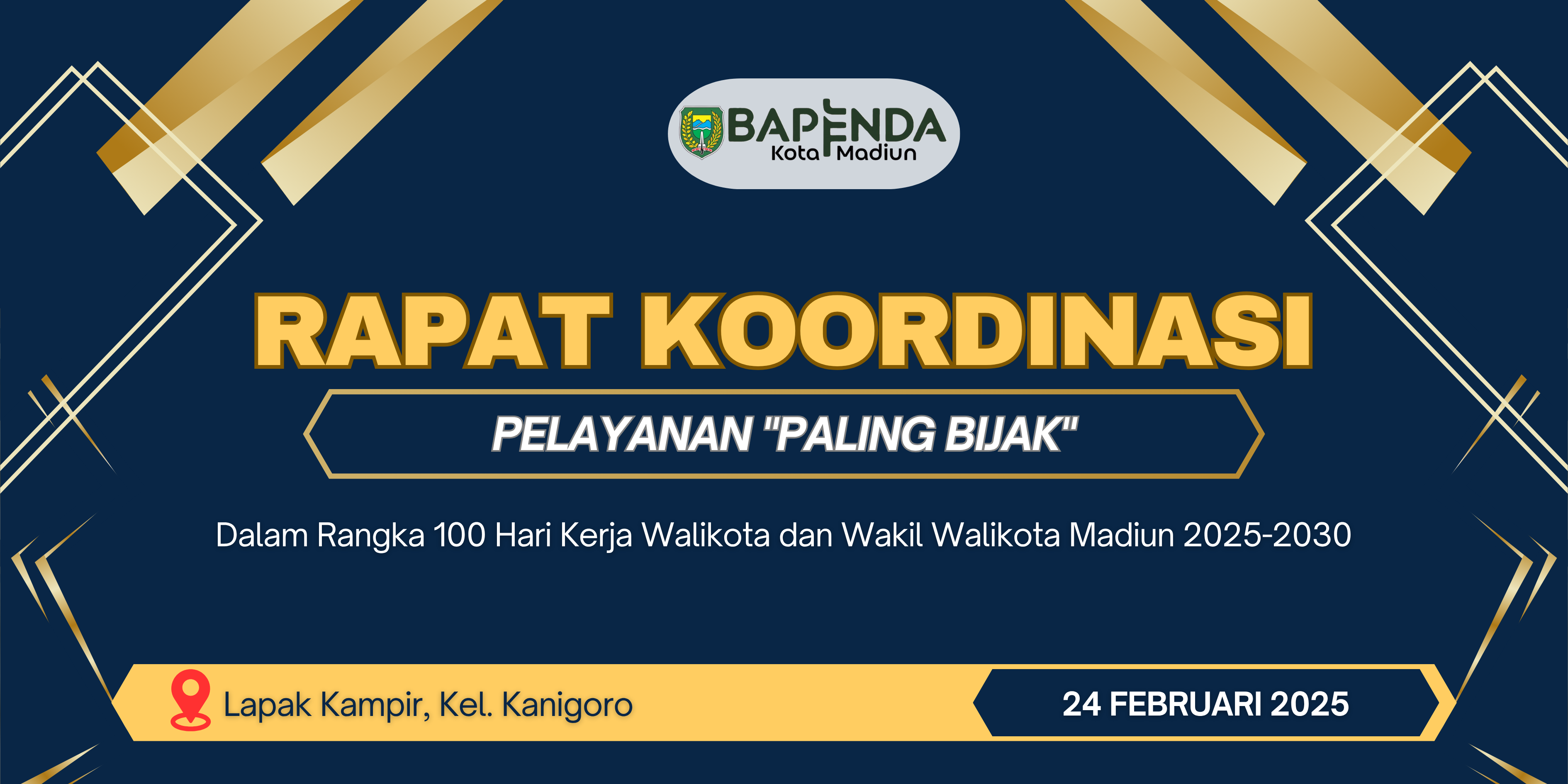 Pemkot Madiun Gelar Rapat Koordinasi Persiapan Pelayanan “PALING BIJAK” Lapak Kampir Kanigoro dalam Rangka 100 Hari Kerja Wali Kota dan Wakil Wali Kota Madiun 2025–2030