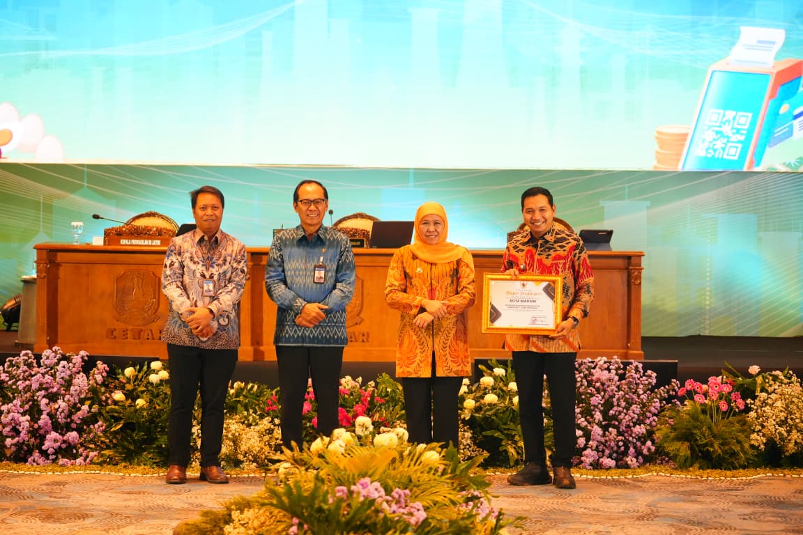 Kota Madiun Raih Penghargaan TP2DD Tertinggi se-Jawa Timur, Indeks ETPD Capai 99,75